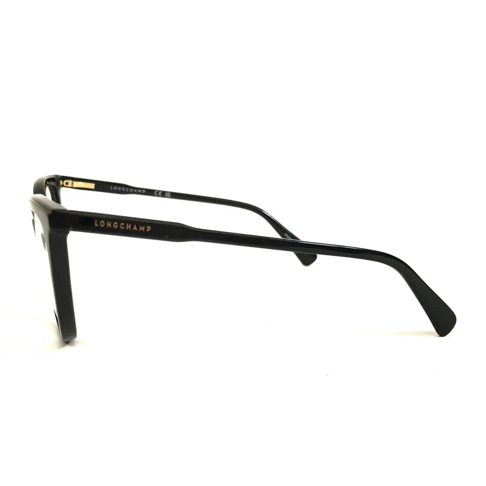 Longchamp Eyeglasses Frames LO2717 001 Shiny Black Cat Eye Full Rim 53-16-140